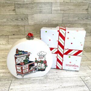 Brand NIB temptations by tara Ceramic Christmas Ornament Eggnog Mousse Recipe